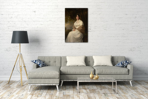 Top-Angebot Kunstdruck Sir Henry Raeburn - Lady Maitland (Catherine Connor, gest. 1865) Leinwand auf Keilrahmen gespannt