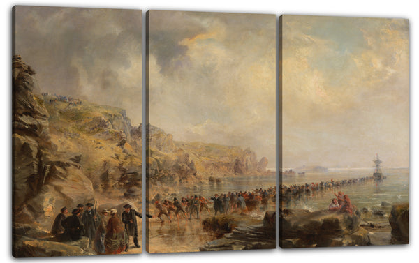 Leinwandbild Robert Charles Dudley - Landing the Shore End of the Atlantic Cable