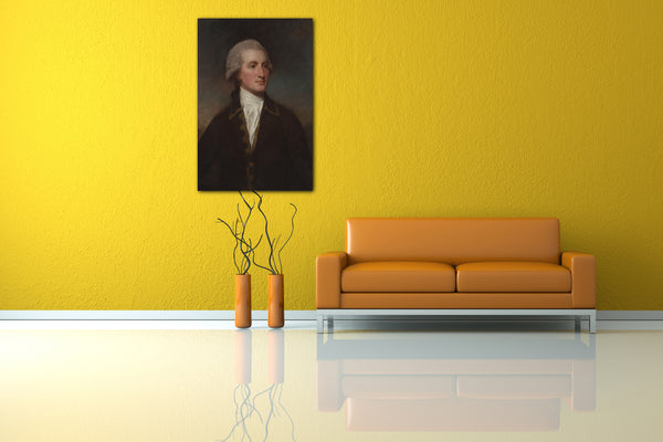 Top-Angebot Kunstdruck George Romney - Portrait eines Mannes Leinwand auf Keilrahmen gespannt