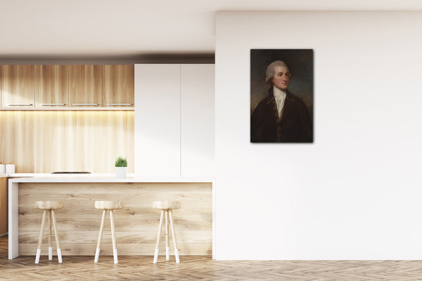 Top-Angebot Kunstdruck George Romney - Portrait eines Mannes Leinwand auf Keilrahmen gespannt