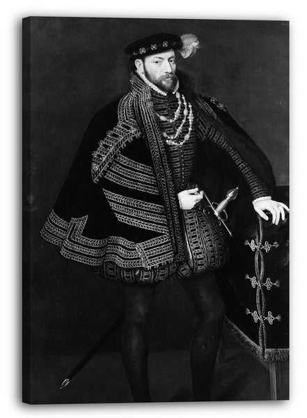 Top-Angebot Kunstdruck Anthonis Mor van Dashorst - Porträt eines Mannes, möglicherweise Ottavio Farnese (1524-1586), Herzog von Parma und Piacenza Leinwand auf Keilrahmen gespannt
