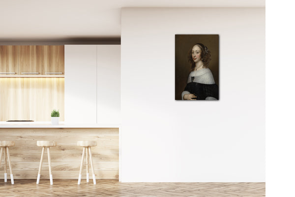 Top-Angebot Kunstdruck Adriaen Hanneman - Porträt einer Frau Leinwand auf Keilrahmen gespannt