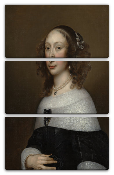 Leinwandbild Adriaen Hanneman - Porträt einer Frau