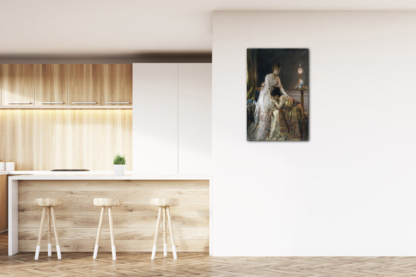 Top-Angebot Kunstdruck Alfred Stevens - Nach dem Ball Leinwand auf Keilrahmen gespannt