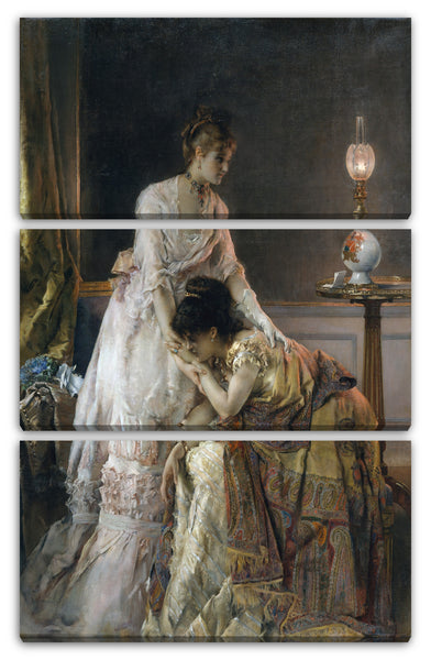 Leinwandbild Alfred Stevens - Nach dem Ball