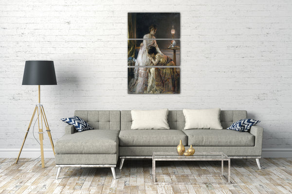 Top-Angebot Kunstdruck Alfred Stevens - Nach dem Ball Leinwand auf Keilrahmen gespannt
