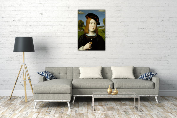 Top-Angebot Kunstdruck Francesco Francia - Federigo Gonzaga (1500-1540) Leinwand auf Keilrahmen gespannt