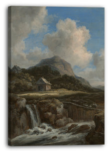 Top-Angebot Kunstdruck Jacob van Ruisdael - Gebirgsbach Leinwand auf Keilrahmen gespannt