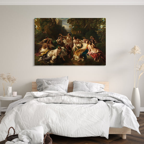 Top-Angebot Kunstdruck Franz Xaver Winterhalter - Florinda Leinwand auf Keilrahmen gespannt