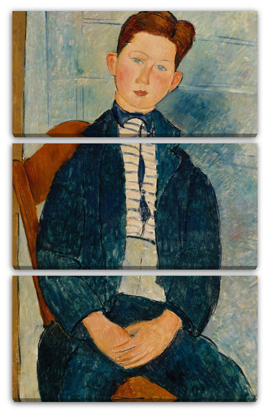 Leinwandbild Amedeo Modigliani - Junge in einem gestreiften Pullover