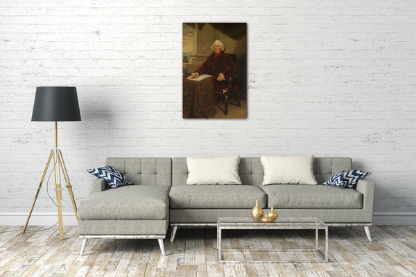 Top-Angebot Kunstdruck Sir Joshua Reynolds - John Barker (1707-1787) Leinwand auf Keilrahmen gespannt