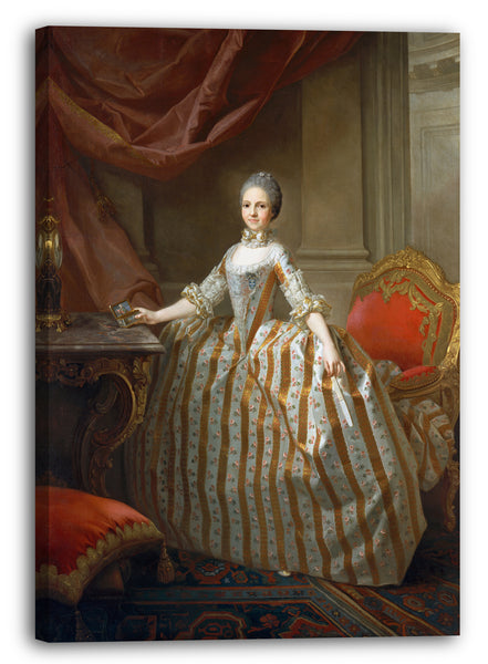 Top-Angebot Kunstdruck Laurent Pécheux - Maria Luisa von Parma (1751-1819), spätere Königin von Spanien Leinwand auf Keilrahmen gespannt