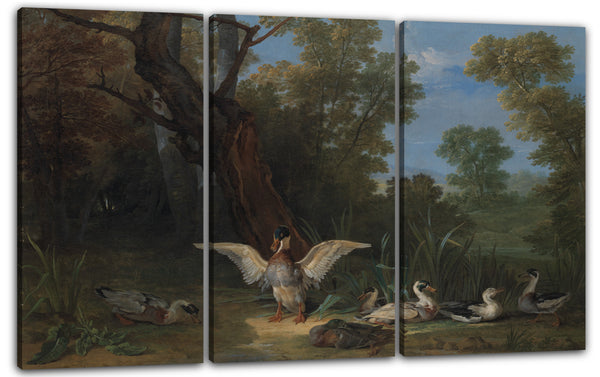 Leinwandbild Jean-Baptiste Oudry - Enten, die im Sonnenschein stillstehen