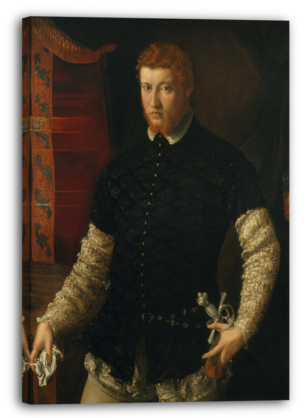 Top-Angebot Kunstdruck Francesco Salviati - Portrait eines Mannes Leinwand auf Keilrahmen gespannt