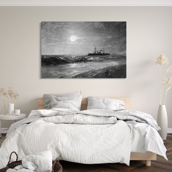Top-Angebot Kunstdruck Ivan Konstantinovich Aivazovsky - Schiff bei Mondschein Leinwand auf Keilrahmen gespannt