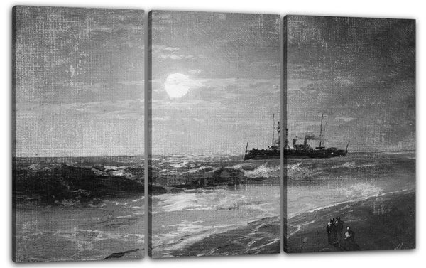 Leinwandbild Ivan Konstantinovich Aivazovsky - Schiff bei Mondschein