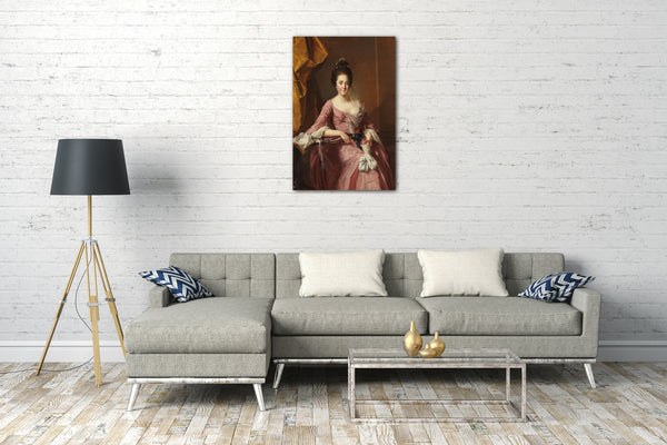 Top-Angebot Kunstdruck Joseph Wright - Porträt einer Frau Leinwand auf Keilrahmen gespannt