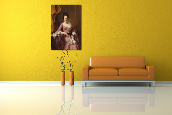Top-Angebot Kunstdruck Joseph Wright - Porträt einer Frau Leinwand auf Keilrahmen gespannt
