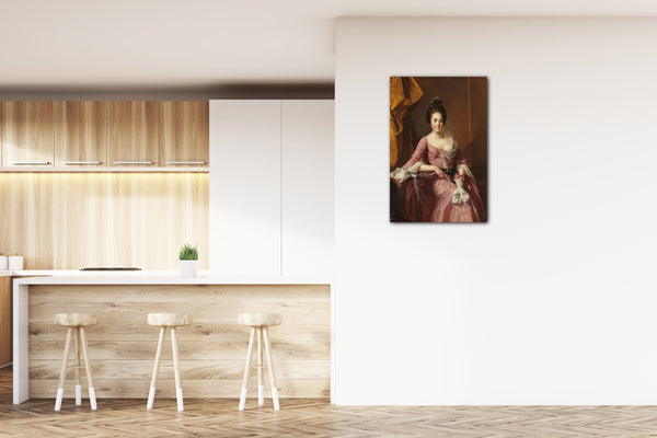 Top-Angebot Kunstdruck Joseph Wright - Porträt einer Frau Leinwand auf Keilrahmen gespannt