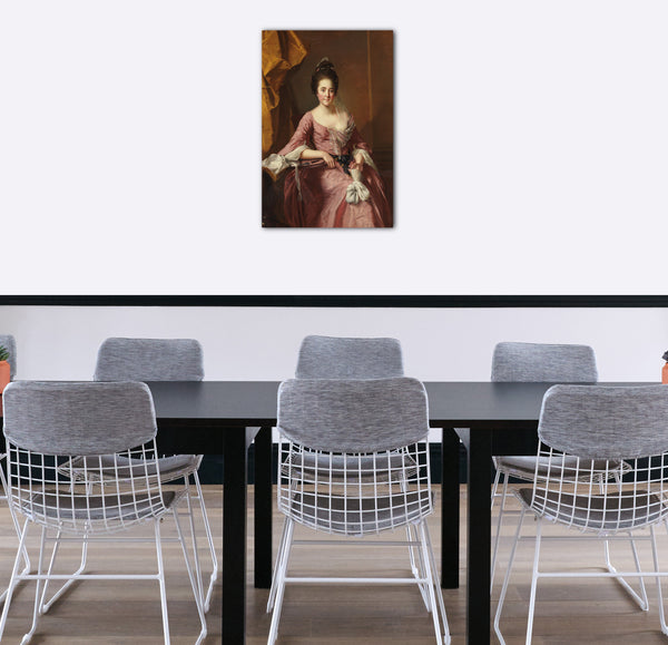 Top-Angebot Kunstdruck Joseph Wright - Porträt einer Frau Leinwand auf Keilrahmen gespannt