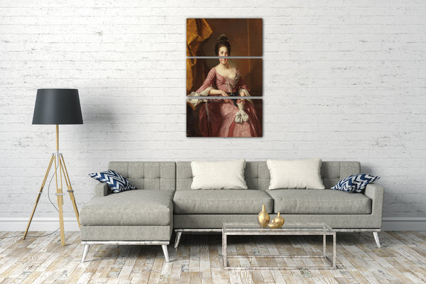 Top-Angebot Kunstdruck Joseph Wright - Porträt einer Frau Leinwand auf Keilrahmen gespannt