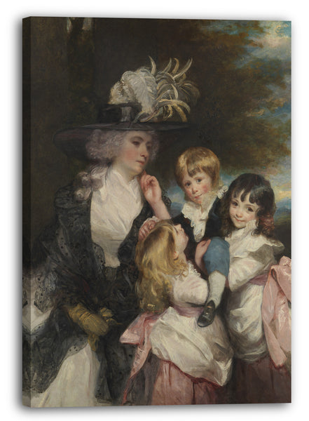 Top-Angebot Kunstdruck Sir Joshua Reynolds - Lady Smith (Charlotte Delaval) und ihre Kinder (George Henry, Louisa und Charlotte) Leinwand auf Keilrahmen gespannt