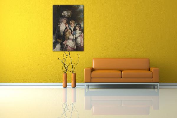 Top-Angebot Kunstdruck Sir Joshua Reynolds - Lady Smith (Charlotte Delaval) und ihre Kinder (George Henry, Louisa und Charlotte) Leinwand auf Keilrahmen gespannt