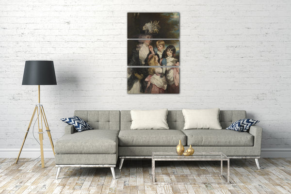 Top-Angebot Kunstdruck Sir Joshua Reynolds - Lady Smith (Charlotte Delaval) und ihre Kinder (George Henry, Louisa und Charlotte) Leinwand auf Keilrahmen gespannt