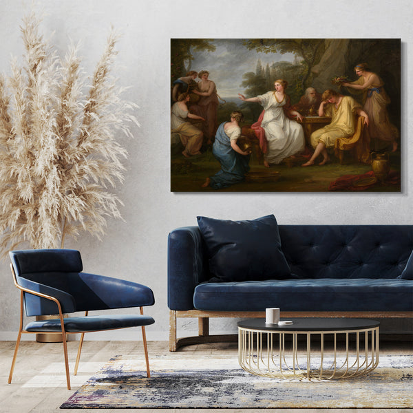 Top-Angebot Kunstdruck Angelika Kauffmann - Die Trauer von Telemachus Leinwand auf Keilrahmen gespannt