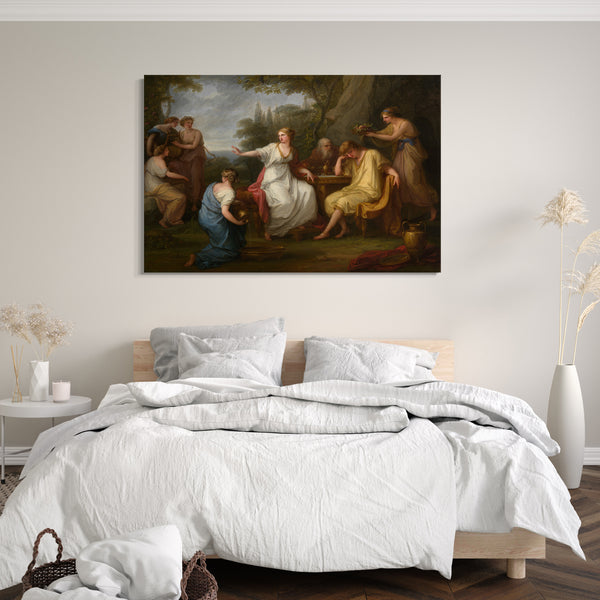 Top-Angebot Kunstdruck Angelika Kauffmann - Die Trauer von Telemachus Leinwand auf Keilrahmen gespannt
