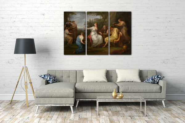 Top-Angebot Kunstdruck Angelika Kauffmann - Die Trauer von Telemachus Leinwand auf Keilrahmen gespannt