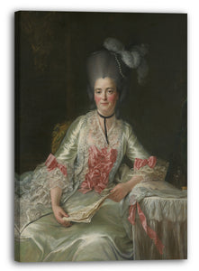 Top-Angebot Kunstdruck François Hubert Drouais - Marie Rinteau, genannt Mademoiselle de Verrières Leinwand auf Keilrahmen gespannt