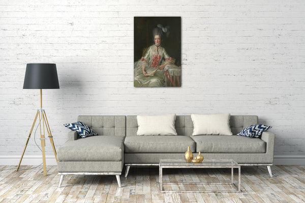 Top-Angebot Kunstdruck François Hubert Drouais - Marie Rinteau, genannt Mademoiselle de Verrières Leinwand auf Keilrahmen gespannt