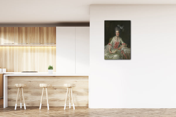 Top-Angebot Kunstdruck François Hubert Drouais - Marie Rinteau, genannt Mademoiselle de Verrières Leinwand auf Keilrahmen gespannt