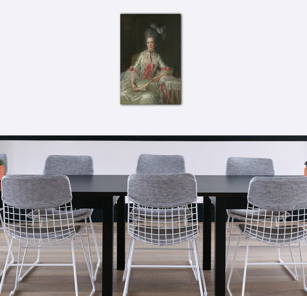 Top-Angebot Kunstdruck François Hubert Drouais - Marie Rinteau, genannt Mademoiselle de Verrières Leinwand auf Keilrahmen gespannt
