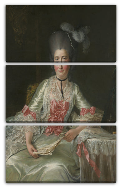 Leinwandbild François Hubert Drouais - Marie Rinteau, genannt Mademoiselle de Verrières