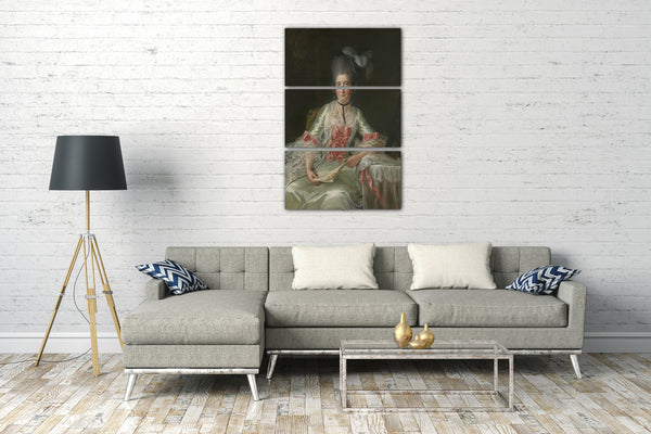 Top-Angebot Kunstdruck François Hubert Drouais - Marie Rinteau, genannt Mademoiselle de Verrières Leinwand auf Keilrahmen gespannt