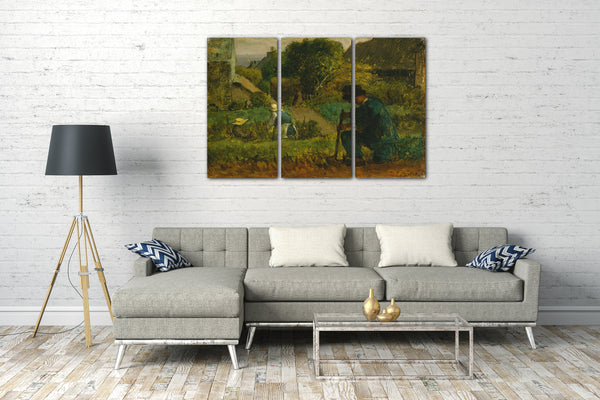 Top-Angebot Kunstdruck Jean-François Millet - Gartenszene Leinwand auf Keilrahmen gespannt