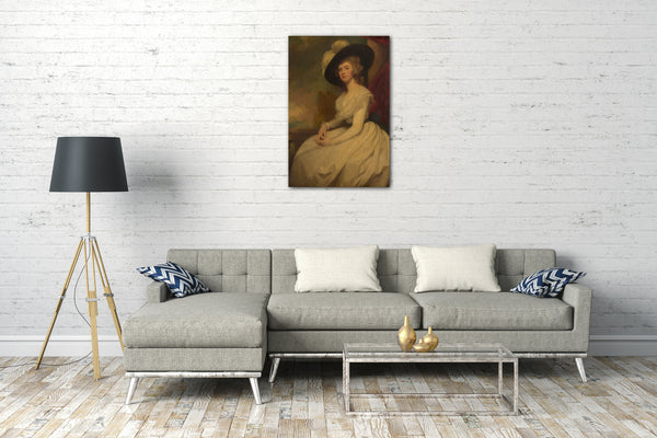 Top-Angebot Kunstdruck George Romney - Frau Bryan Cooke (Frances Puleston, 1765-1818) Leinwand auf Keilrahmen gespannt