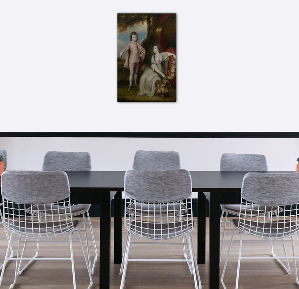 Top-Angebot Kunstdruck Sir Joshua Reynolds - George Capel, Viscount Malden (1757-1839) und Lady Elizabeth Capel (1755-1834) Leinwand auf Keilrahmen gespannt