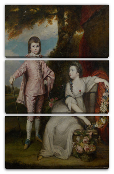 Leinwandbild Sir Joshua Reynolds - George Capel, Viscount Malden (1757-1839) und Lady Elizabeth Capel (1755-1834)