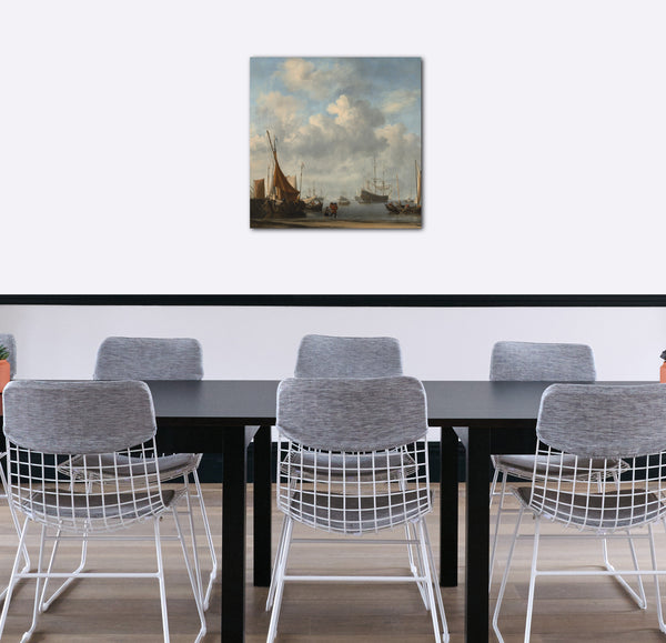 Leinwandbild Willem van de Velde II - Eingang zu einem niederländischen Hafen