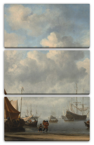Leinwandbild Willem van de Velde II - Eingang zu einem niederländischen Hafen