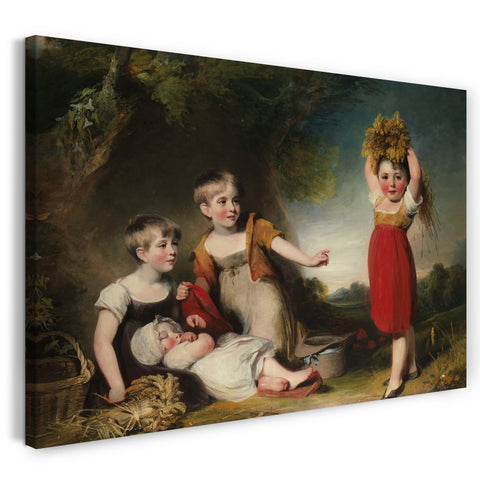 Top-Angebot Kunstdruck William Owen - Die Enkel von Sir William Heathcote, 3. Baronet Leinwand auf Keilrahmen gespannt