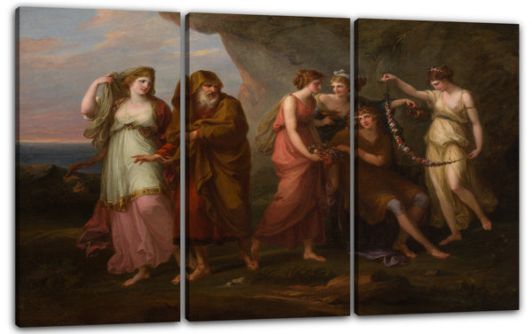 Leinwandbild Angelika Kauffmann - Telemachus und die Nymphen von Calypso