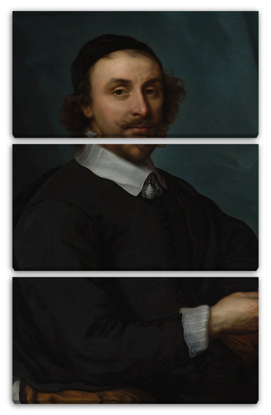 Leinwandbild Cornelis Jonson van Ceulen der Jüngere - Portrait eines Mannes mit einer Uhr