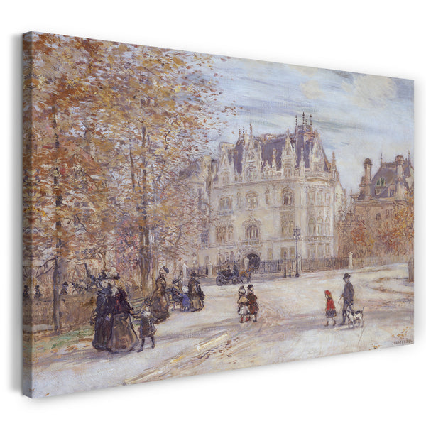 Top-Angebot Kunstdruck Jean-François Raffaëlli - Die Fletcher-Villa, New York City Leinwand auf Keilrahmen gespannt