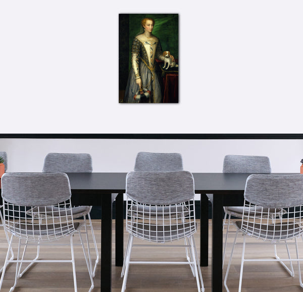 Top-Angebot Kunstdruck Bernardino Campi - Porträt einer Frau Leinwand auf Keilrahmen gespannt