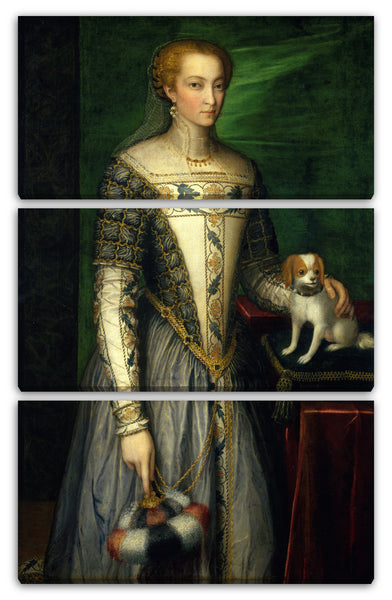 Leinwandbild Bernardino Campi - Porträt einer Frau