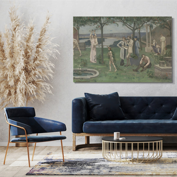 Top-Angebot Kunstdruck Pierre Puvis de Chavannes - Inter artes et naturam (Zwischen Kunst und Natur) Leinwand auf Keilrahmen gespannt